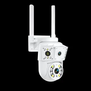 Dual-Lens Camera, Remote Night Vision, HD Outdoor Waterproof Monitor, Ptz 360° Rotation, Cloud & TF Storage, 128GB Max