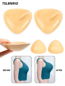Reusable Double-Sided Adhesive Breast Pads, 1 Pair Waterproof Push-Up Liner for Bras and Bikinis, Comfortable and Discreet Coverage
