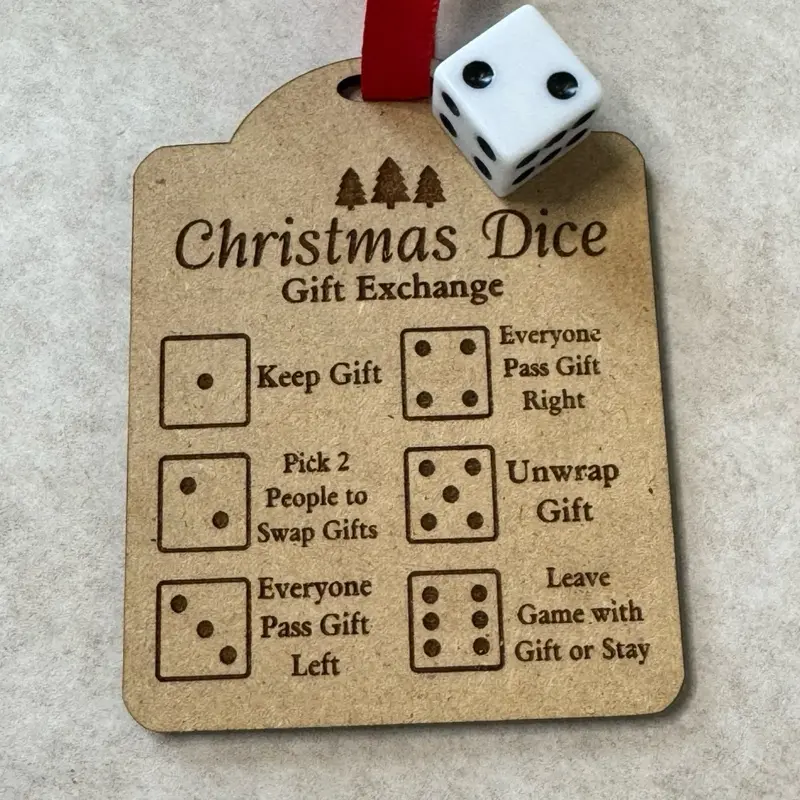 Christmas Dice Game Ornament