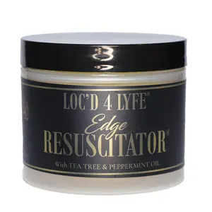 Loc Edge Growth Pomade for Thinning & Scalp - Loc’d 4 Lyfe by Gold Banner Beauty (4 oz) – Daily Tension Relief & Edge Shield for Locs & Braids – Peppermint & Tea Tree Scalp Therapy – Biotin & Collagen Formula to Strengthen & Prevent Thinning