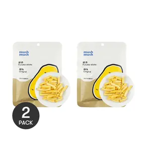 MUSHMUSH Original Cut French Fries - 2 Packs, 20g Each | Healthy & Clean Ingredients!
