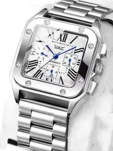 New Luxury Square Automatic Mechanical Watch for Men, Hollow Fashion Business Casual Versatile Cool Personalized Gift for Boyfriend