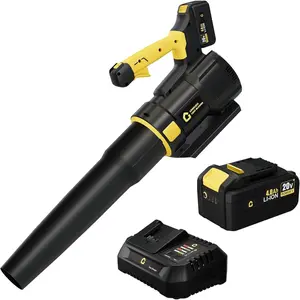 Leaf Blower Cordless with Battery and Charger, 20V Electric Leaf Blower with Variable-Speed, 650CFM & 200MPH, Lightweight Battery Powered Leaf Blowers for Lawn Care