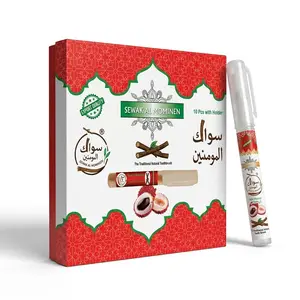 Litchi Flavored Miswak with 6-Inch Luxury Protective Holder – Natural Daily Oral Care Tool for Sweet Freshness On-the-Go, Pack of 10 Oral summervibes☀️