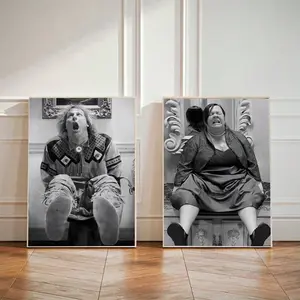 Funny Movie Poster Canvas Wall Art, Unique Art Style, Bathroom Decor, Humorous Harry Potter Print, Home Decoration Gift for Birthday Graduation