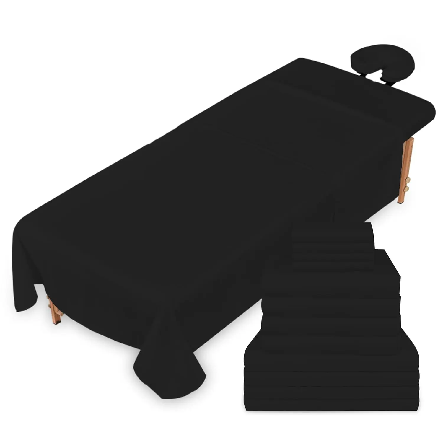 XOLLOZ Massage Table Sheets Sets – 4 Set Bundle, 120GSM Double Brushed Microfiber, Premium Massage Sheets Sets, Spa Bed Sheets for Esthetician, Wrinkle & Oil Resistant