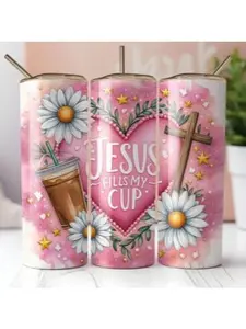Jesus fills my cup | 20oz Skinny sublimation transfer print out (TRANSFER ONLY, NOT A FINISHED TUMBLER)
