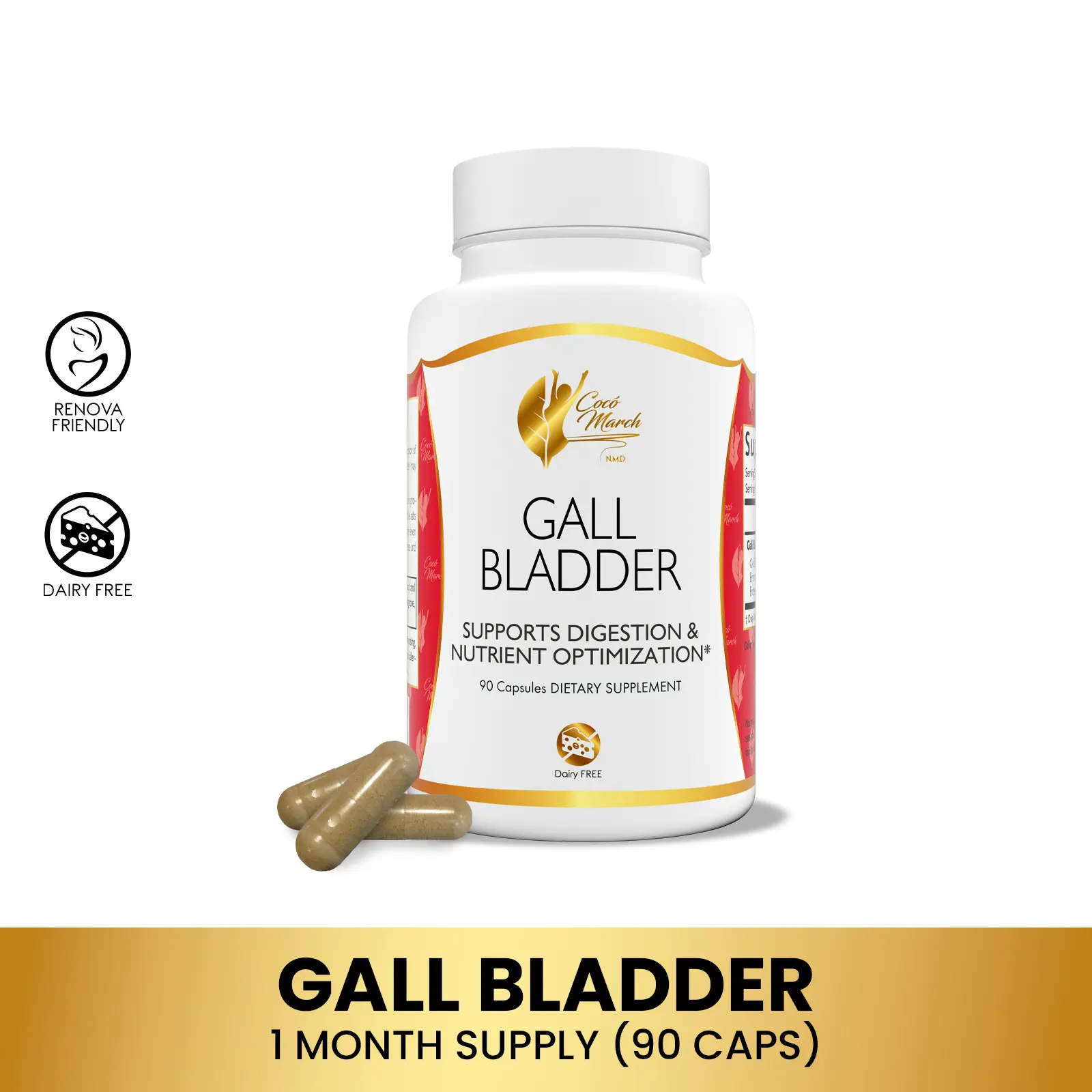 Cocó March N.M.D Gall Bladder Wellness Support Supplement, Dietary Supplement, 90 Servings per Pack Healthcare Edible