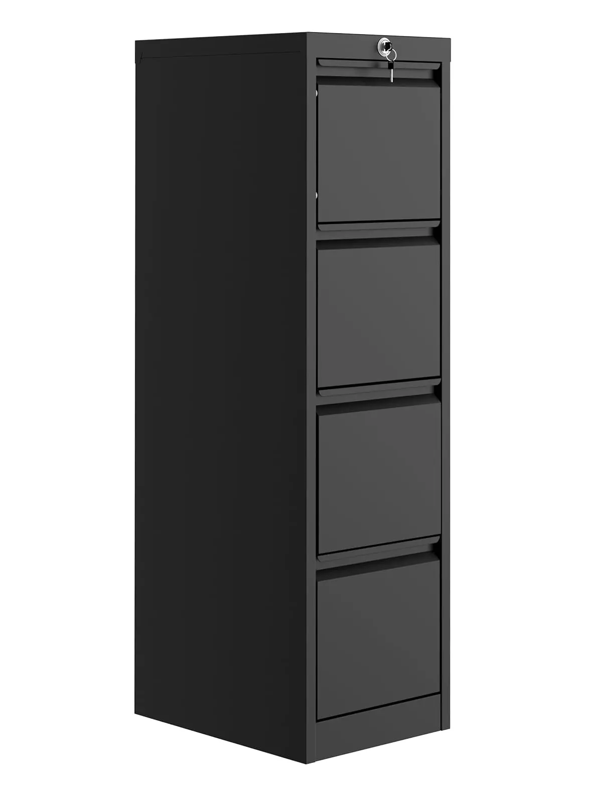 GARVEE 4-Drawer File Cabinet with Lock - Heavy Duty Metal Filing Cabinet for Letter/Legal/A4/F4 Documents - Vertical Storage for Home Office | Requires Assembly, Black