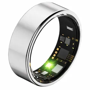 Silver Size 7 Smart Ring for Women Men, Sleep Tracking Wearable - Fitness Tracker Ring with Pedometer, Calories, Distance & Exercise Track