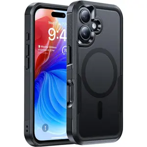 Magnetic for iPhone 16, 17 Case Military-Grade Dual-Layer Shockproof, Heavy Duty Rugged Protection Phone Case [Fit for MagSafe] Anti-Fingerprint Anti-Scratch for iPhone16,17 Cover