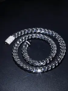 2026 New 14mm Ice Out Hop Hip Cuban Chain Bracelet Button Head Diamond Style Miami Style Rap Cuban Chain. Easter Thanksgiving, Holiday Gifts