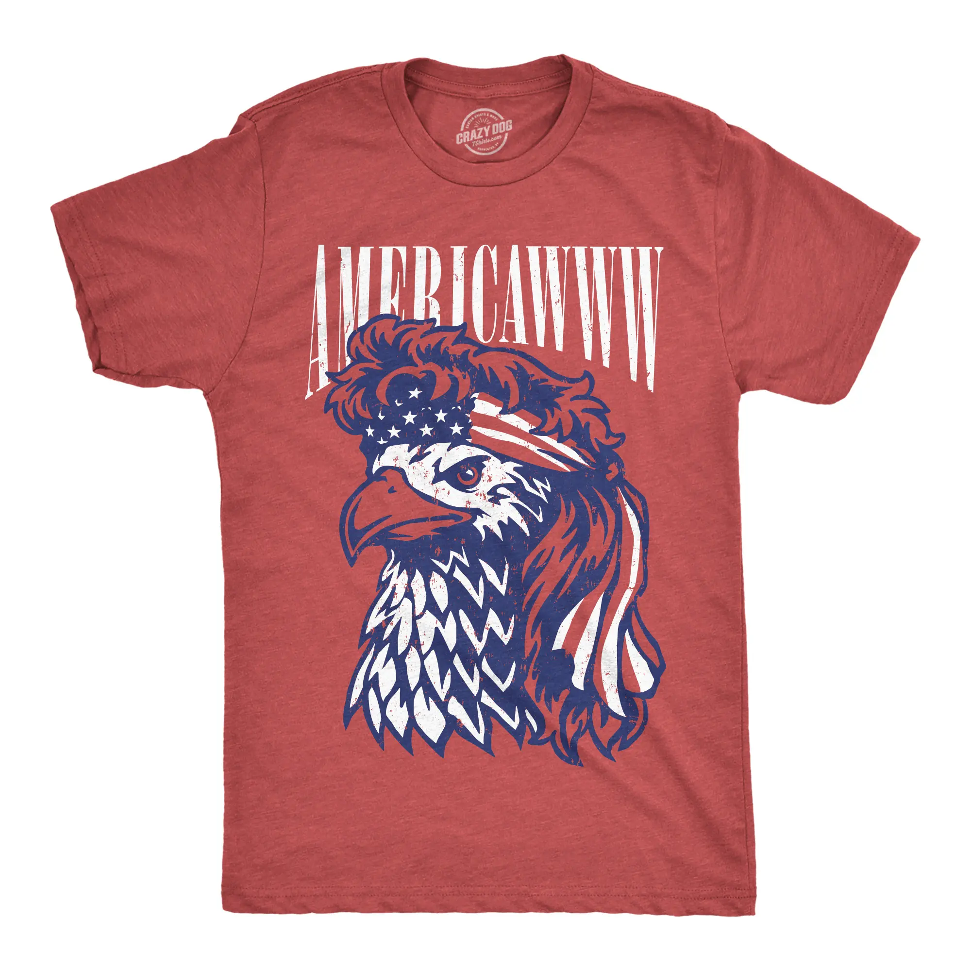 Mens Funny T Shirts Americawww Sarcastic Fourth Of July Bald Eagle Graphic Tee for Men Mens Funny T Shirts Cool Vintage Fashion T-Shirt Gift Classic Menswear Patriotic Apparel for Men Funny Sarcastic Short Red -