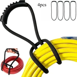 4 pcs available with handle storage bag - extension cord and hose organizer, home, garage, boat, RV space saver - durable, easy to install, Home Organizers