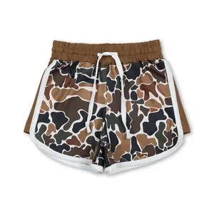 C Kids Summer Bottom Brown Camo Adjustable Waist Boy Summer Clothes Boy Shorts SS0742