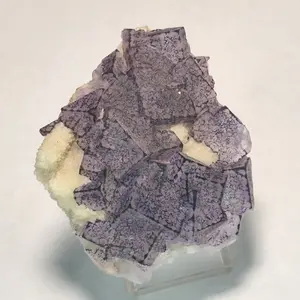 QR Code Fluorite Crystal Cluster Qinglong Mine, China Fluorite Specimen QRF2207