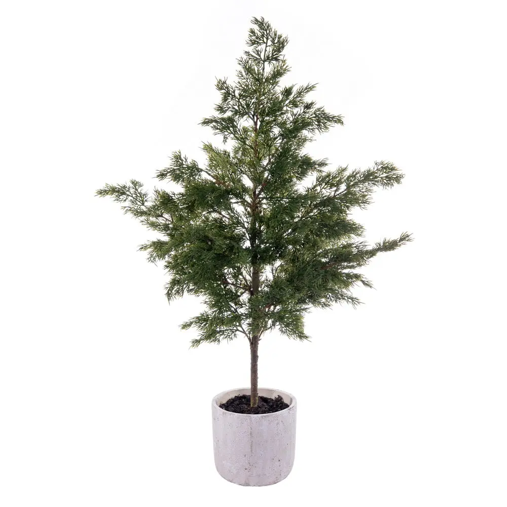 Vickerman EH213837 37" Artificial Green Cypress Sapling Potted.