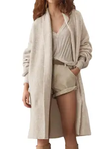 Imily Bela Womens Long Cardigan Sweaters Chunky Open Front Oversized Slouchy Knit Fall Trendy Coatigan Jackets Fit Womenswear