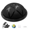 VEVOR Unisex PVC Half Exercise Ball Trainer, 23-in Anti-Burst Home Exercise Equipment, 660 lbs Capacity Multifunctional Workout Station with Non-Slip Surface, Resistance Bands & Pump for Plank & Push-Up to Enhance Strength & Maximize Effectiveness, Black