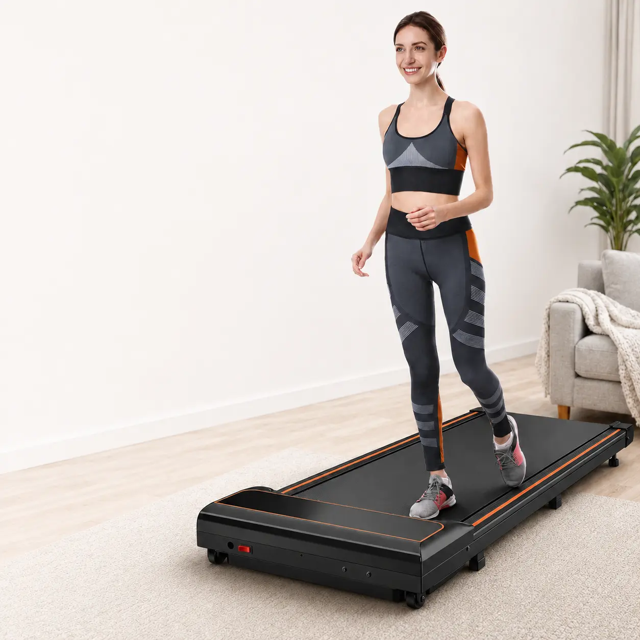 Walking Pad Treadmill with 12% Incline, 340+ LB Capacity Voice Control Under Desk Treadmill, Compact Portable Walking Pad for Home Office Apartment, Quiet Adjustable Speed Desk Treadmill