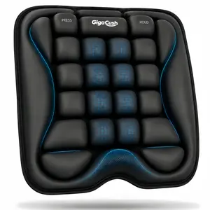 GigaCush Inflatable Seat Cushion, Portable Air Seat Cushion with Adjustable Firmness, Breathable Multi-Cell Comfort, Fits Plane Seats, Stadium Seats, Bleachers, Long Trips, Road Trips, Office Chairs, Camping, Fishing & Outdoor Events