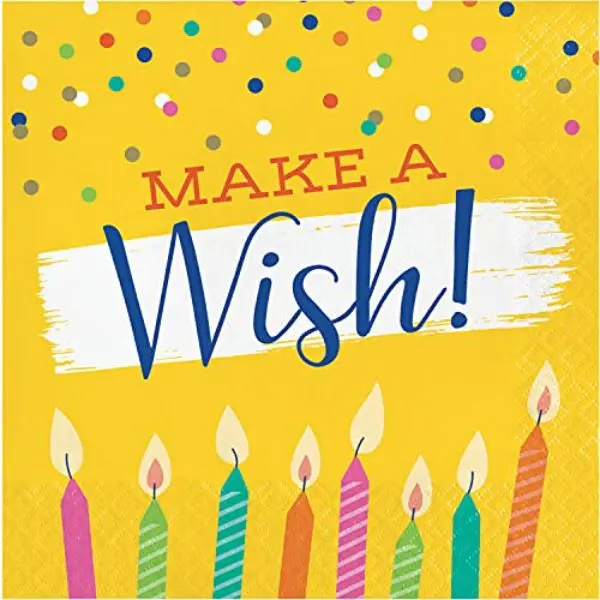 PTYC 354587 6.5 in. Festive Cake Luncheon Paper Napkin, Multi Color