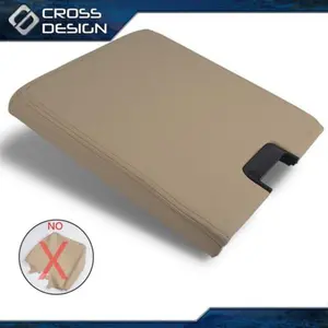 CROSSDESIGN Center Console Lid Arm Rest Latch Fit For 07-13 Chevy GMC GM Part Tan Beige