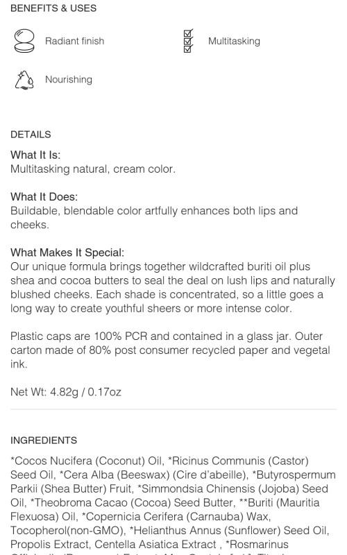 Lip2Cheek – Multi-Use Cream Color for Lips & Cheeks by RMS Beauty Cosmetics Rouge