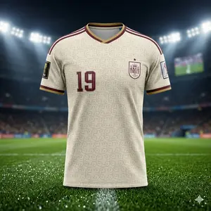 LY #10 Spain 2025/2026 Away Soccer Jersey – Spain National Team Away Shirt, Red Yellow Football Jersey, Unisex Fan Apparel, Euro & Gorld Cup Style Kit