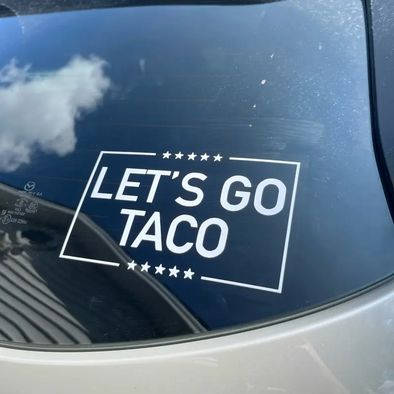 Let's Go Taco Car Decal