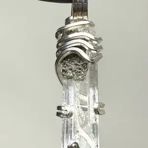 Small Raw Danburite Sterling Silver PENDANT Artisan Crafted Unique Design Divine Love  Anniversary Auspicious Birthday Daily 925