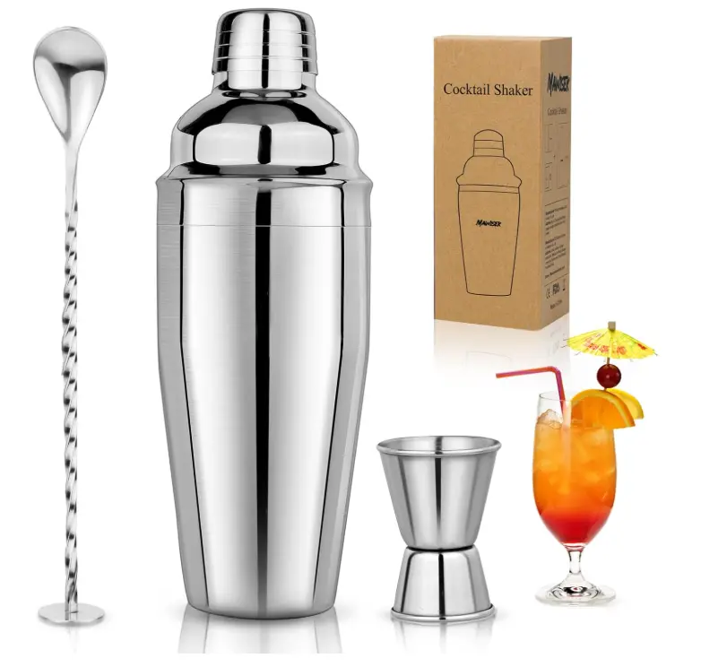 Cocktail Shaker Set Martini Shaker Set Bartender  with Margarita , Measuring Jigger - Professional  Stainless Steel Bar Tools for Mixed Drinks