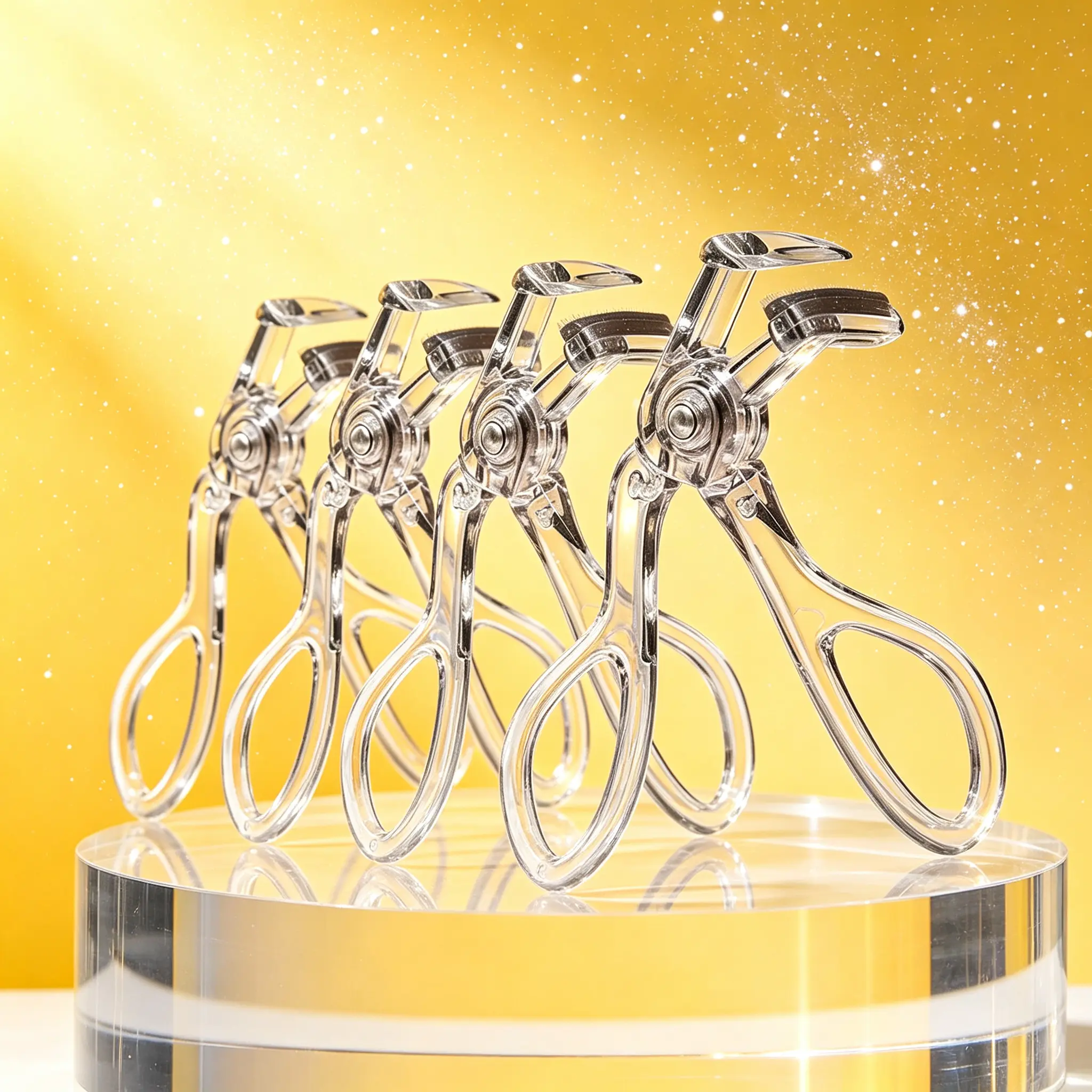 Portable Transparent Eyelash Curler, Compact Travel Size Curler for Hooded Eyes & Hooded Almond Eyes, Perfect for Round Eyes, Stubborn Straight Lashes, Fits Lash Clusters, Great for Asians, Unisex For Men, Safe Design Avoids Ripping Lashes Off