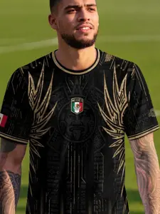 Men's Mexican Aztec football T-shirt, football uniform, breathable fast drying sports fabric, casual slim fit long sleeves, are the perfect gift for fans and players, unisex jerseys for men and women
