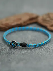2mm Round Buckle Design Braided Bracelet, Boho Style Bracelet, Fashionable Jewelry for Women & Men, Trendy All-match & Exquisite Jewelry for Birthday Gift, Stackable Bracelets