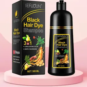 Sefudun 3-In-1 Hair Dye Shampoo, Ginger Ginseng Color Locking Agent, Long-Lasting Coloring Deep Nourishment, Salon Quality Hair Care Experience, Haircare
