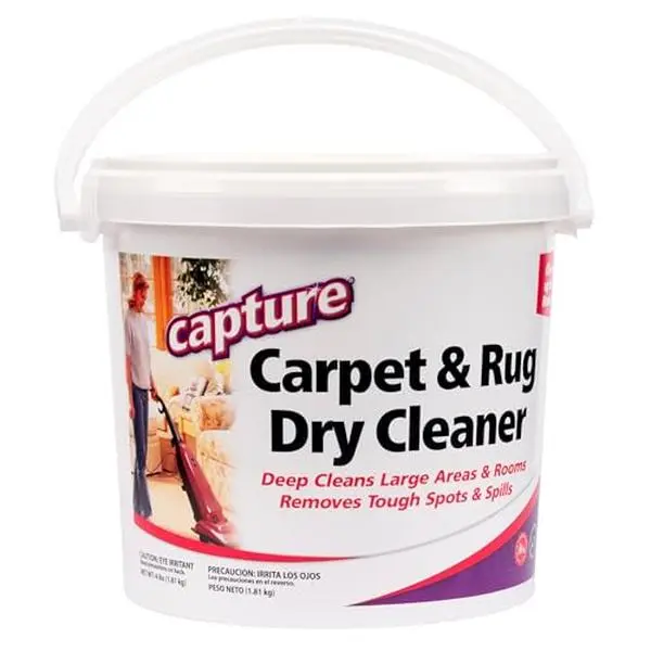 Capture Carpet & Rug Dry Cleaner w/Resealable lid - Home, Car, Dogs & Cats Pet Carpet Cleaner Solution - Strength Odor Eliminator, Stains Spot Remover, Non Liquid & No Harsh Chemical (4 Pound)