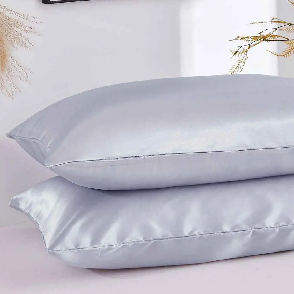 Pure Mulberry Silk Long Pillowcase, Double-Sided Design, Envelope Closure, Smooth Finish