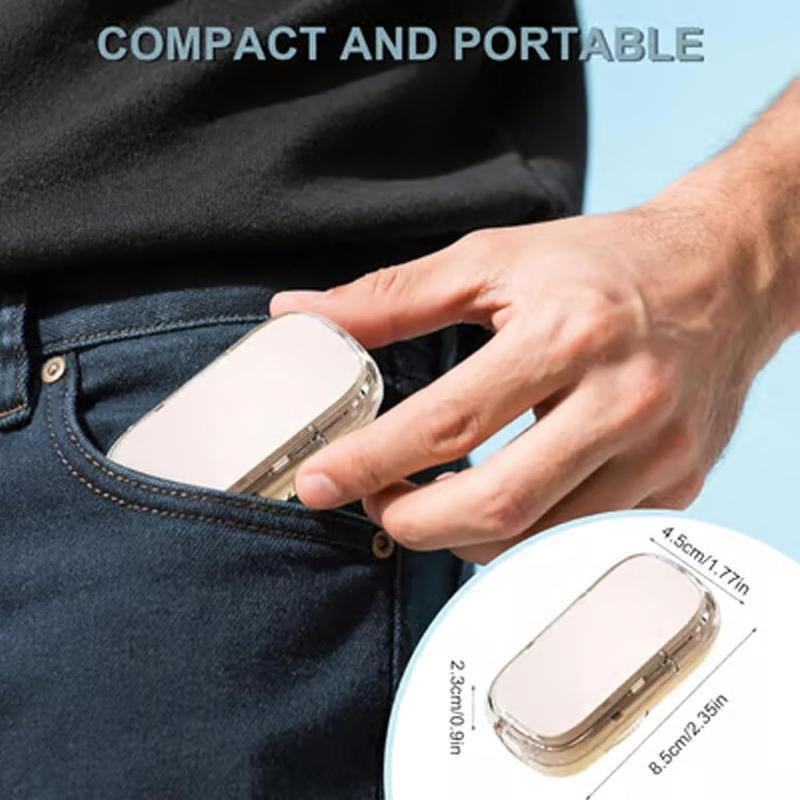 Precision Pill Cutter with Built-In Storage Case, Adjustable Tablet Splitter for Small Tiny Pills, Clean Even Cuts, BPA-Free Food Safe Portable Travel Pill Divider, Daily Medication Tool for Elderly Seniors,dorm essentials,home decor