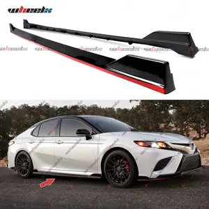 2018-2024 Toyota Camry SE/XSE/SE Nightshade/Hybrid SE/Hybrid XSE| 4-Piece TRD-Style Side Skirt Extensions/Splitters  Red Vehicle Accessories