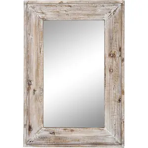 36 x 24 inch wall mount wood frame bathroom vanity mirror rustic horizontalvertical rectangle mirror for over sink bedroom farmhouse home decor distressed white