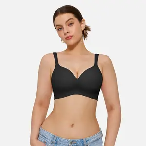 Popilush Seamless Wireless Adjustable Comfort Minimizer Support Bra Matching Fabric Womenswear Basic