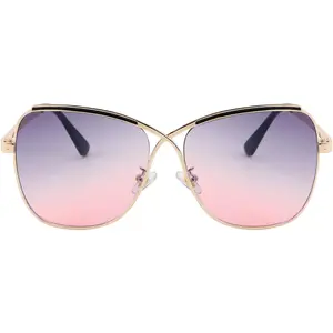 FEISEDY Womens Cute Sunglasses Oversized Butterfly X Shape Design Cateye Lady Sunglasses B2738