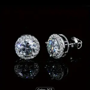 .925 2.00ct vs-vvs halo cluster earrings