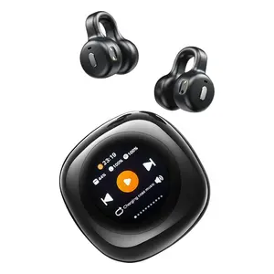 HYUNDAI CT11 Clip-on Design BlueTooth Earphone with LCD Full Color Touch Screen, Audio Wireless Headphones for Music & Phone Calls