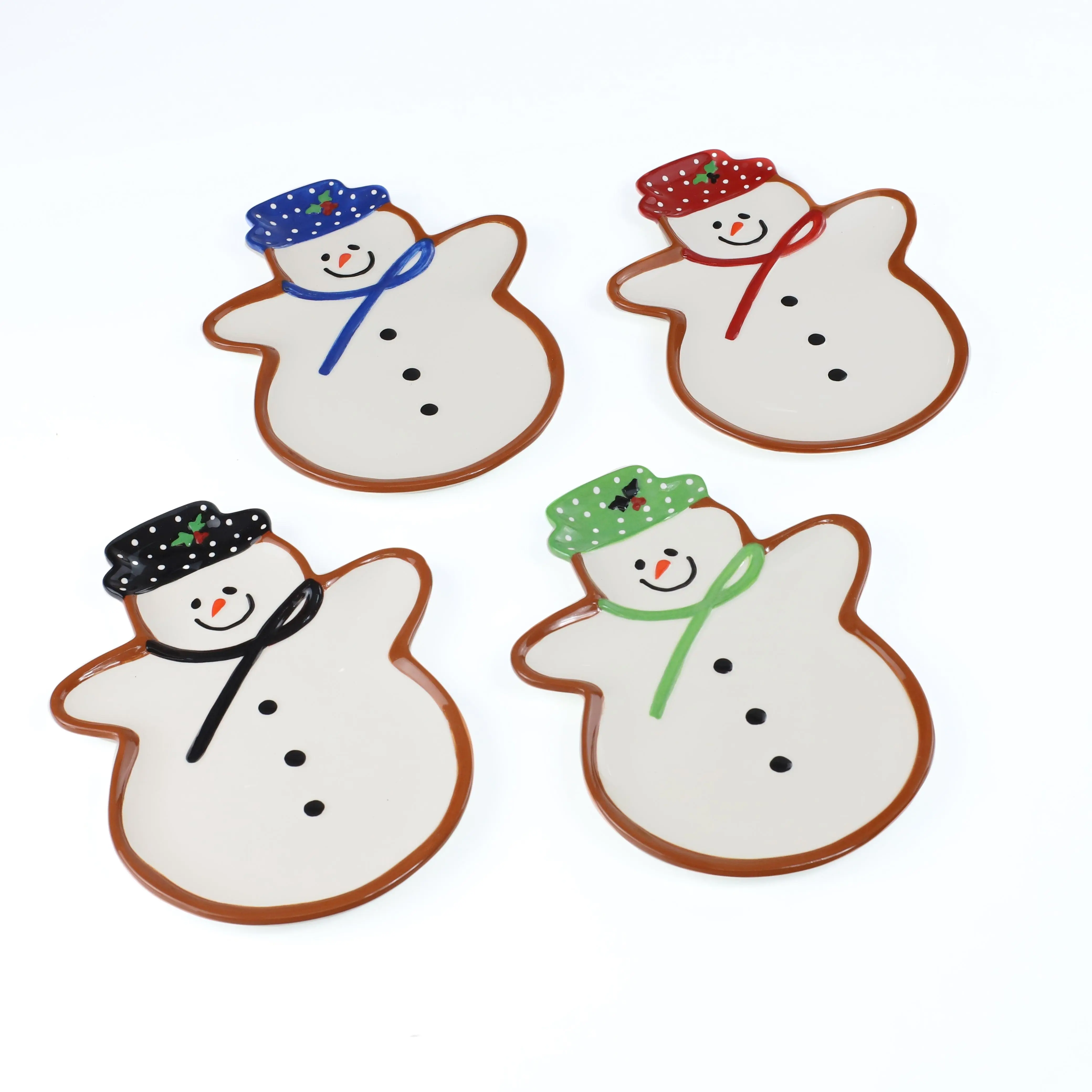 Winterfest Snowman Plates, Set of 4