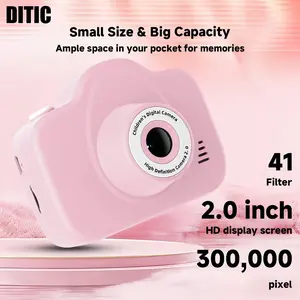 Cartoon Digital Camera, Cute Video Recording Photography Toy, Kids Camera with 32GB Memory Card, Perfect Gift for Birthdays and Holidays