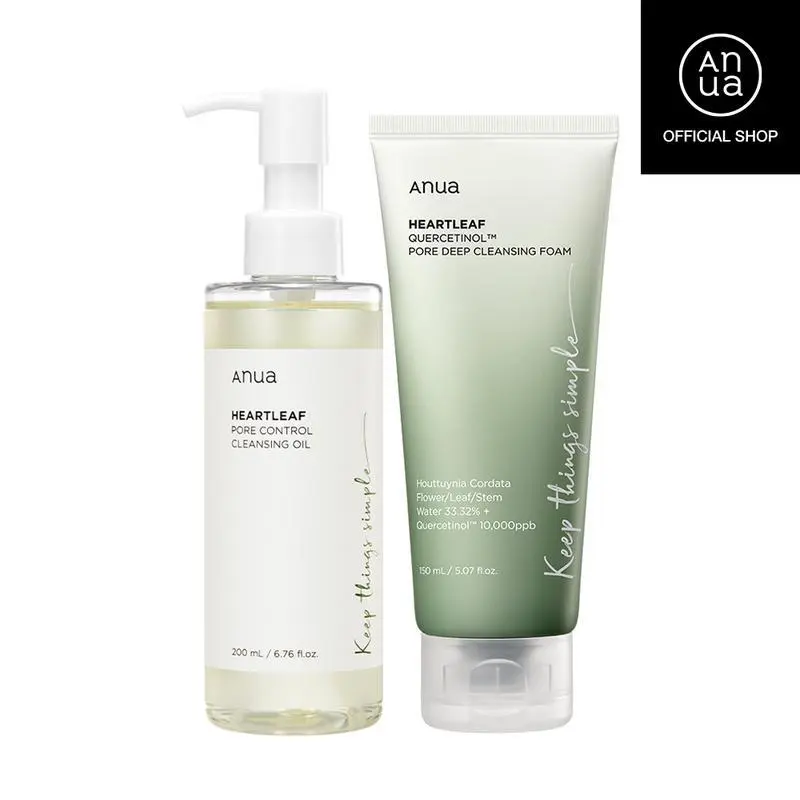 ANUA-Double Cleanser Duo for Facial Cleansing Foam Korean