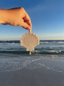 Seashell Essential Oil Car Diffuser,Shell Car Charm,Seashell Car Air Freshener, Beach Decor, Shell Sun Catcher, Aromatherapy, Boho Car Charm