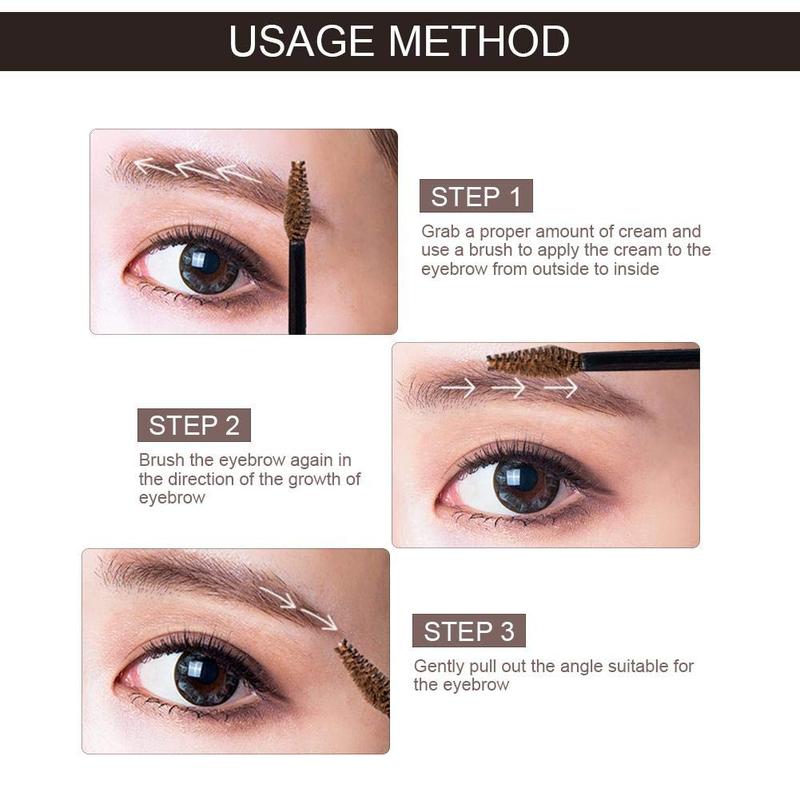 Venicare Eyebrow Dye Tint Waterproof Pour Eyebrow Gel Mascara Cream with Brush Kit 10ml